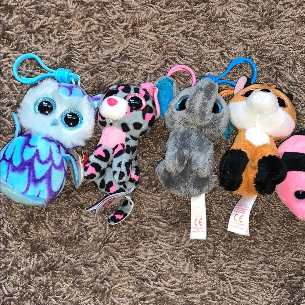 ty teeny tys and ty beanie boo key chain bundle - Picture 2 of 4